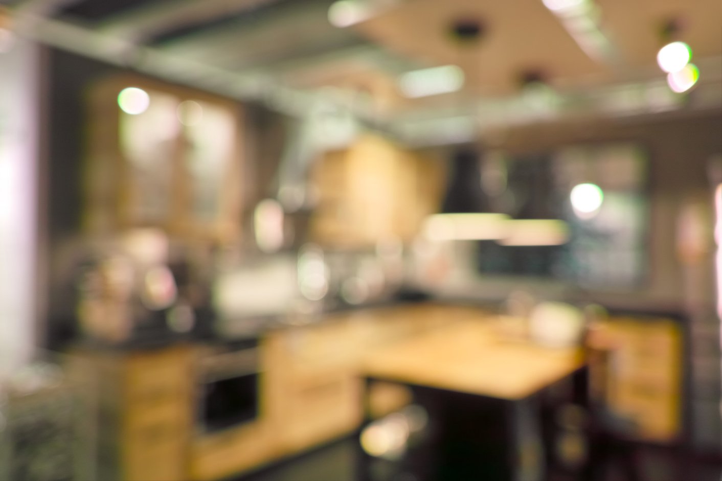 blur image of indoor kitchen.